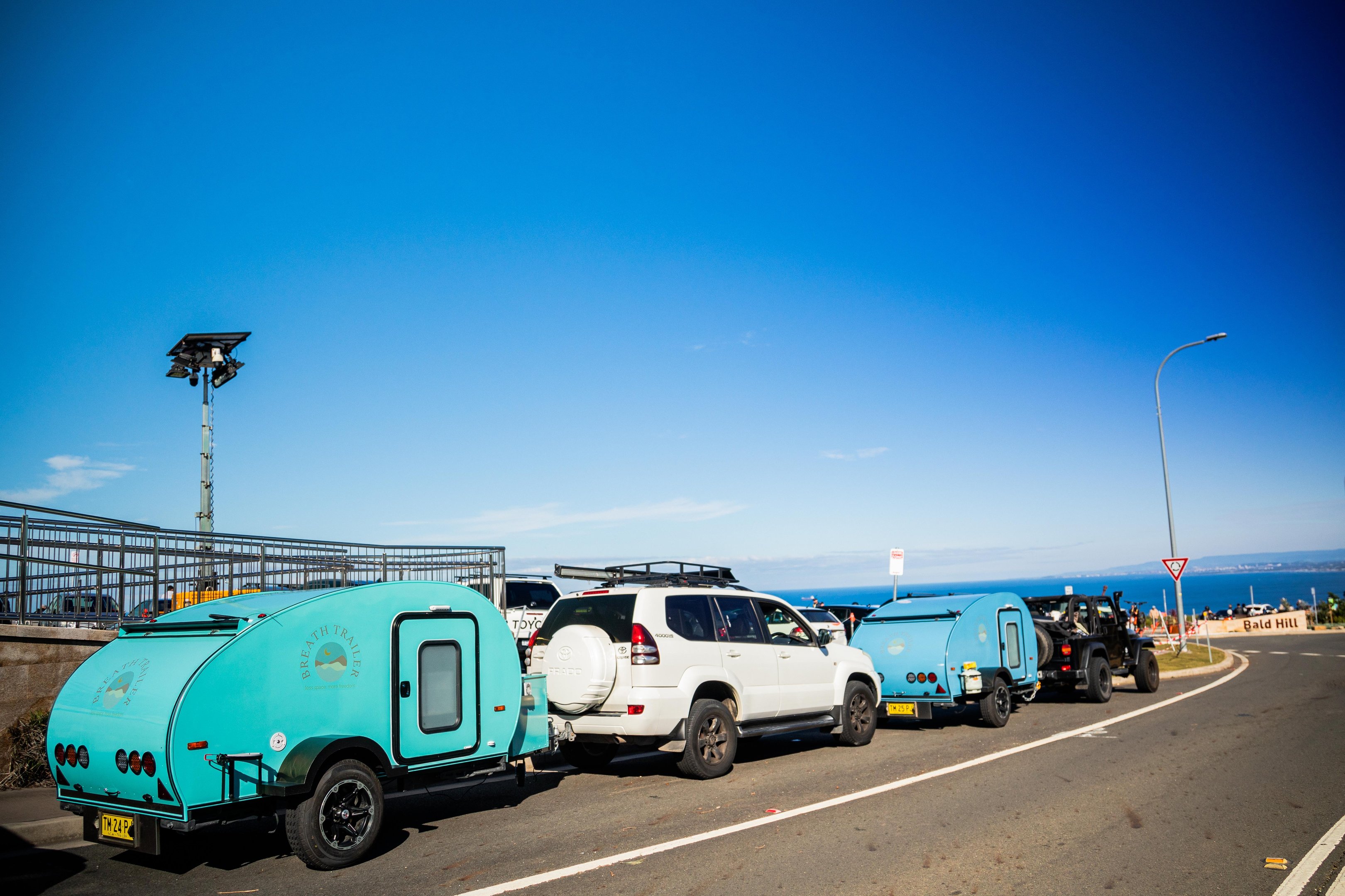 Breath Trailer on coastal road